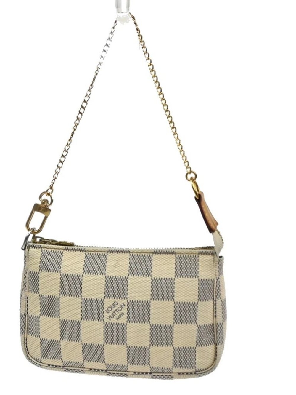 LOUIS VUITTON Mini Pochette Accessoires Hand Bag Damier Azur WE N58010 82YJ213